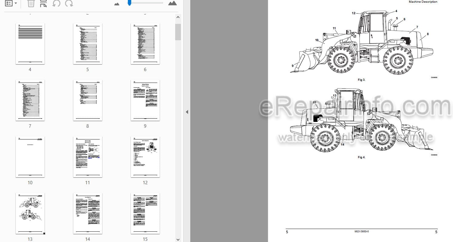 Photo 4 - JCB 432ZX Operators Manual Wheel Loader 9831-3850-5