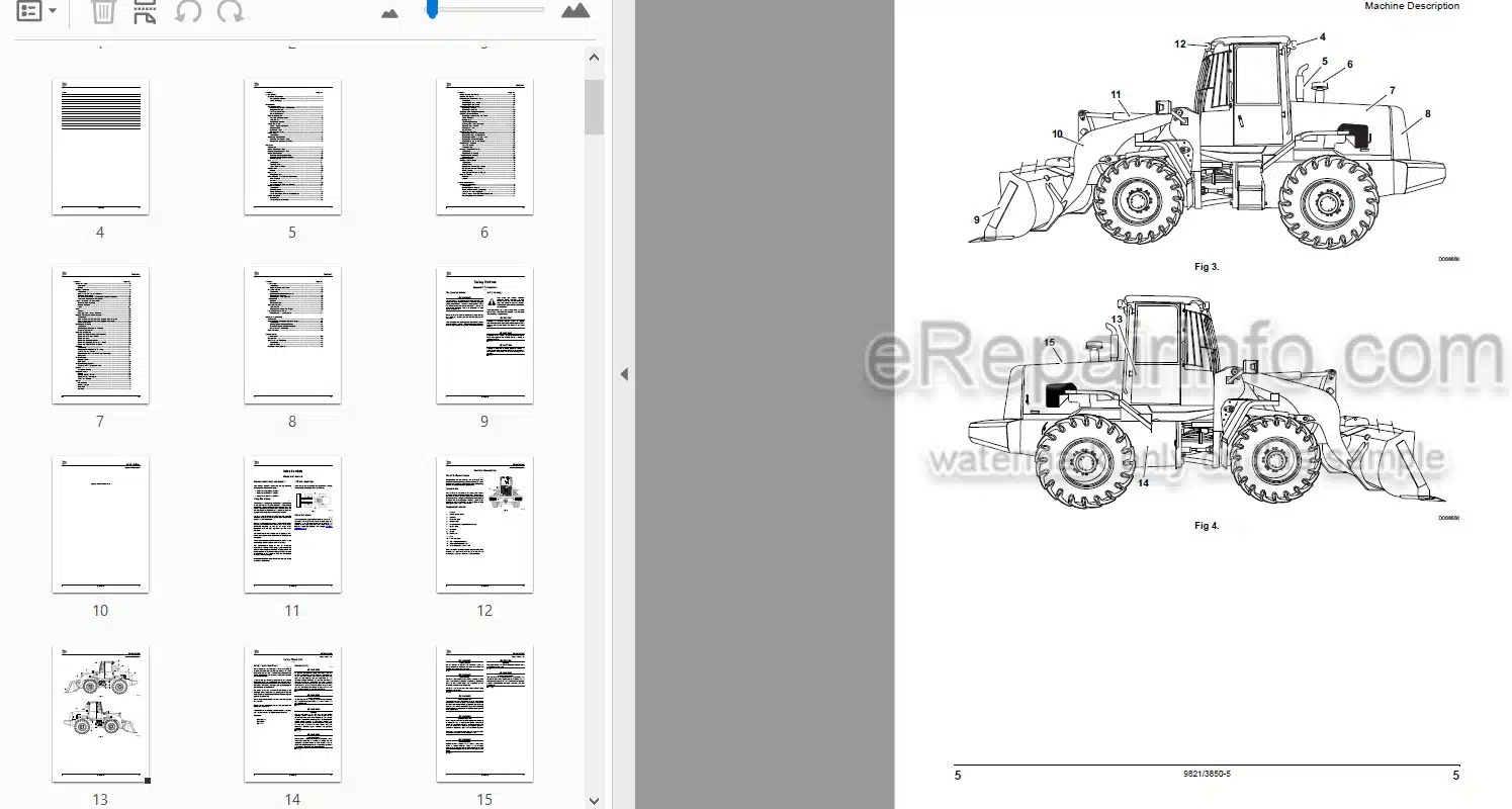 Photo 4 - JCB 432ZX Operators Manual Wheel Loader 9831-3850-5