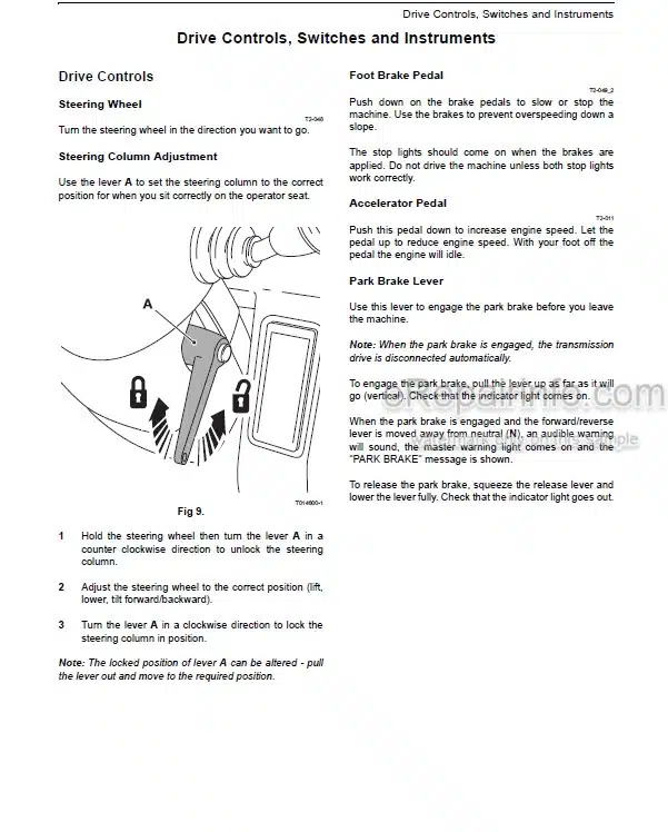 Photo 3 - JCB 432ZX Operators Manual Wheel Loader 9831-3850-5