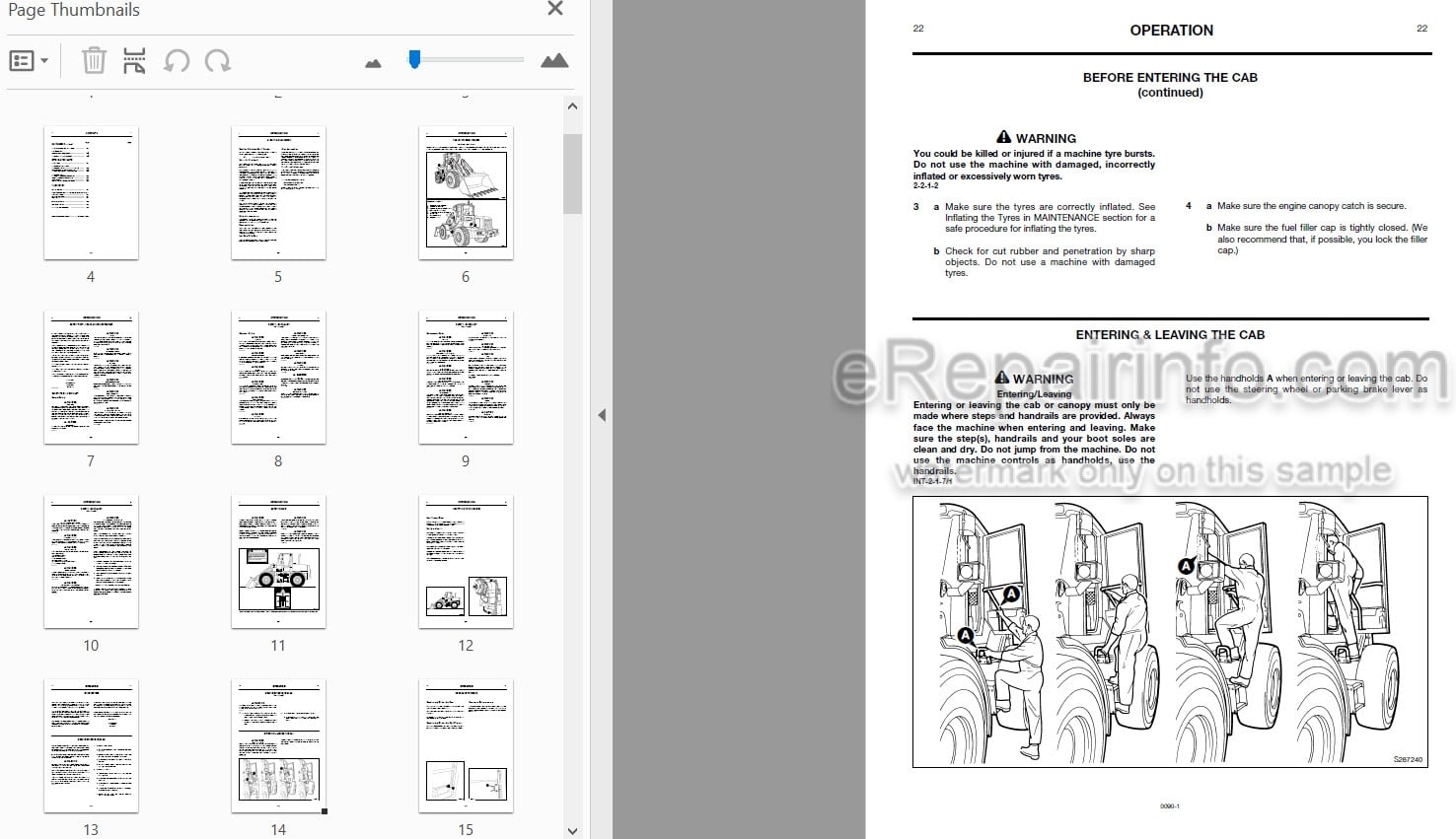 Photo 4 - JCB 436 Operators Manual Wheel Loader 0090