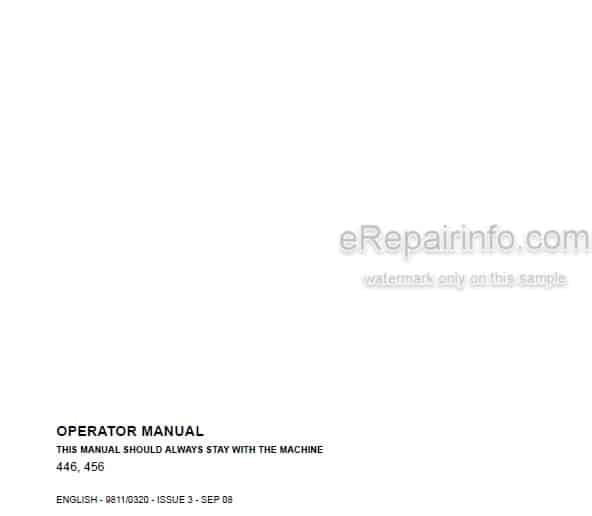 Photo 4 - JCB 446 456 Operators Manual Wheel Loader 9811-0320
