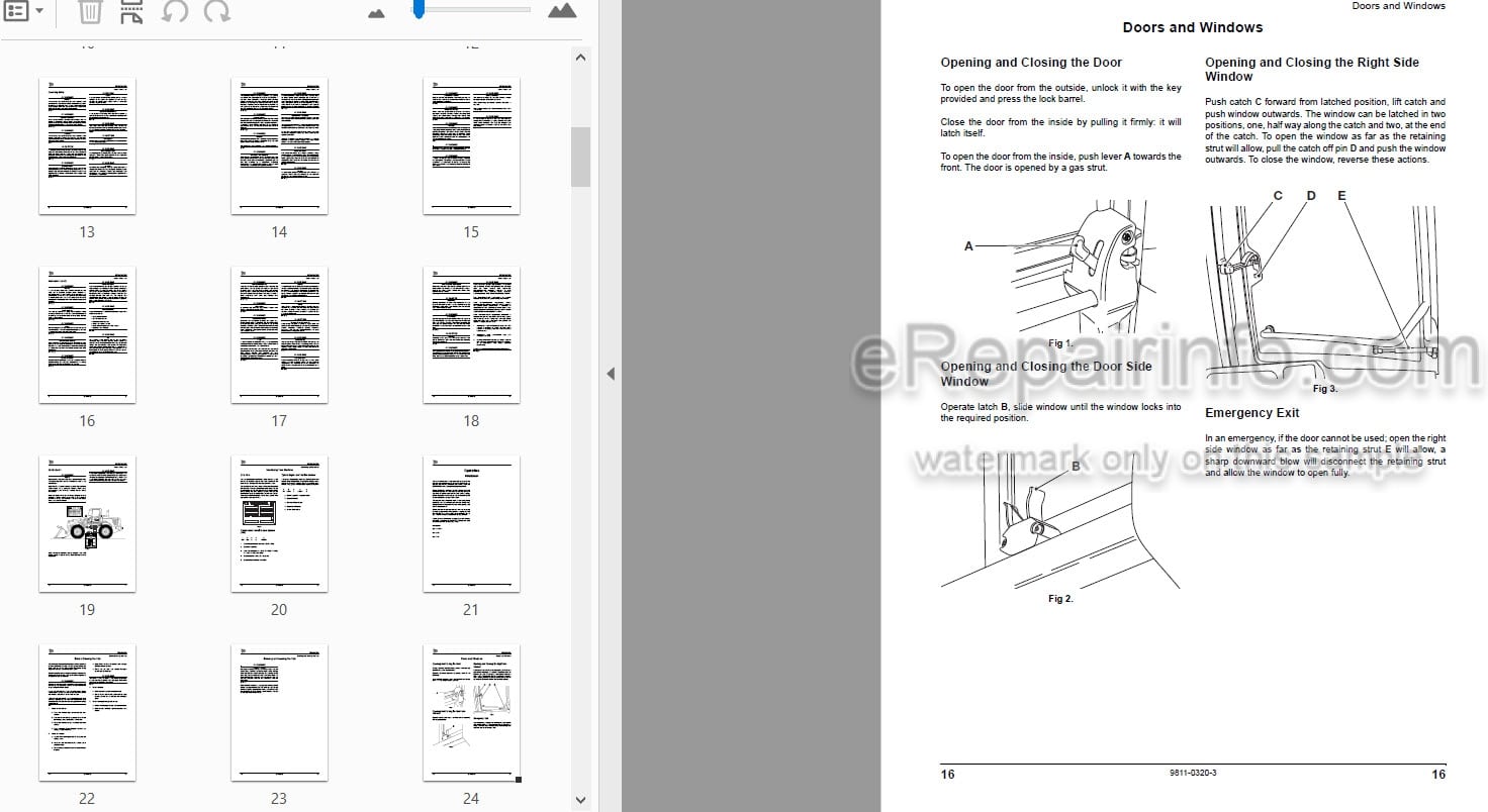Photo 3 - JCB 446 456 Operators Manual Wheel Loader 9811-0320