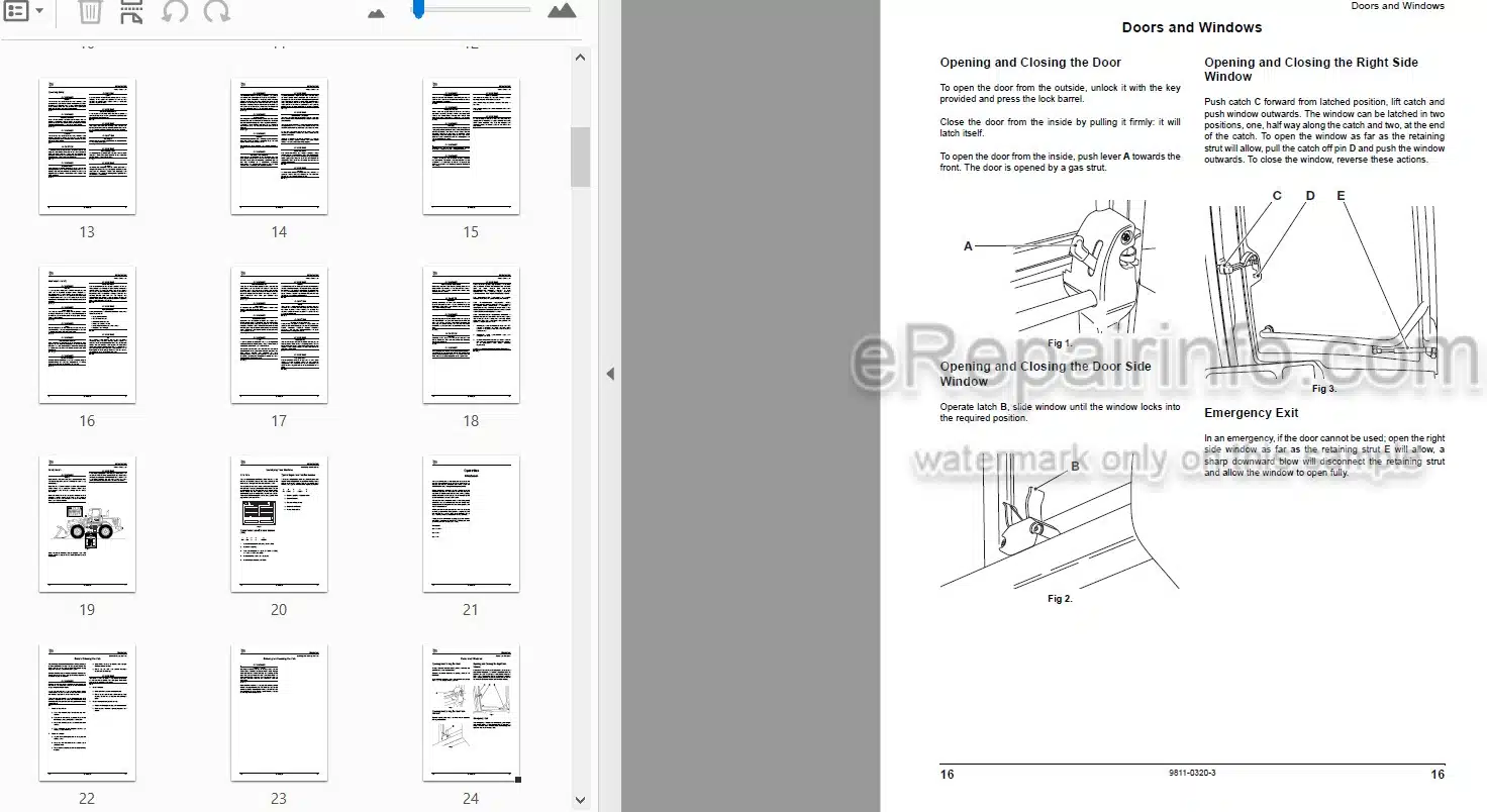 Photo 3 - JCB 446 456 Operators Manual Wheel Loader 9811-0320