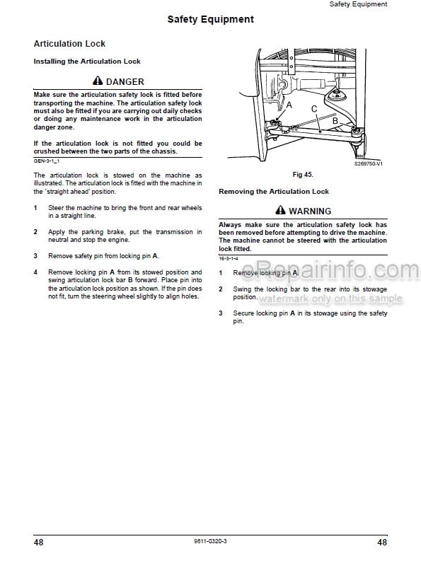 Photo 5 - JCB 446 456 Operators Manual Wheel Loader 9811-0320