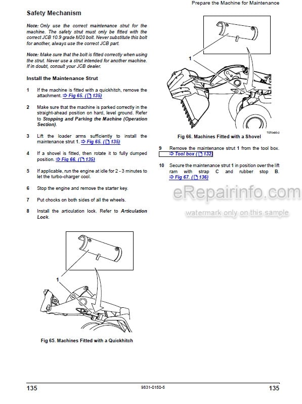 Photo 2 - JCB 455ZX 455ZX BSIII Tier II Operators Manual Wheel Loader 9831-0150-5