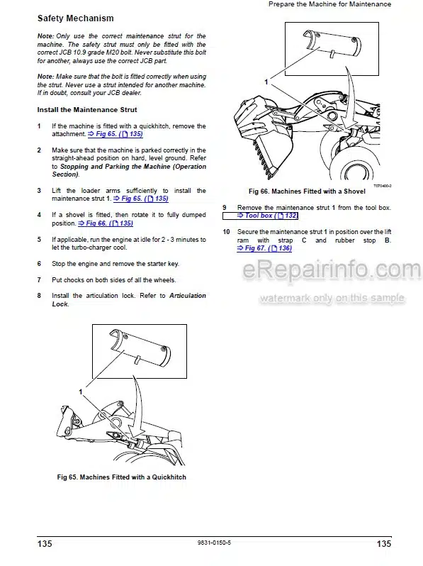 Photo 2 - JCB 455ZX 455ZX BSIII Tier II Operators Manual Wheel Loader 9831-0150-5