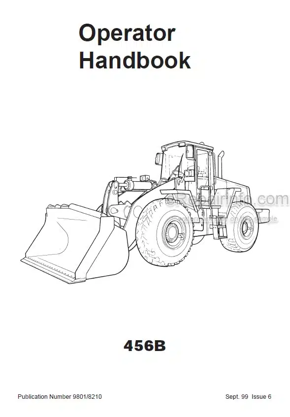 Photo 4 - JCB 456B Operators Manual Wheel Loader 9801-8210