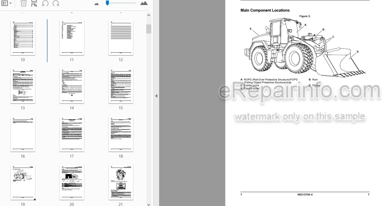 Photo 4 - JCB 457 Operators Manual Wheel Loader 9821-3700