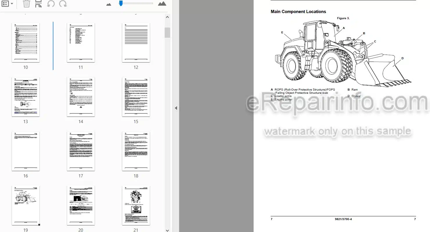 Photo 4 - JCB 457 Operators Manual Wheel Loader 9821-3700