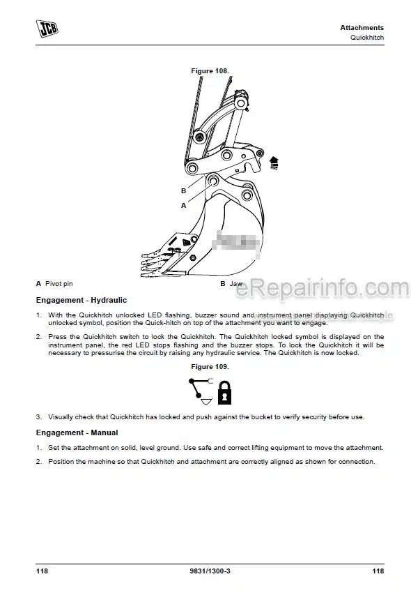 Photo 7 - JCB 16C-1 18Z-1 Operators Manual Compact Excavator 9831-5417