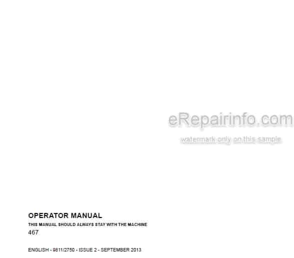Photo 4 - JCB 467 Operators Manual Wheel Loader 9811-2750
