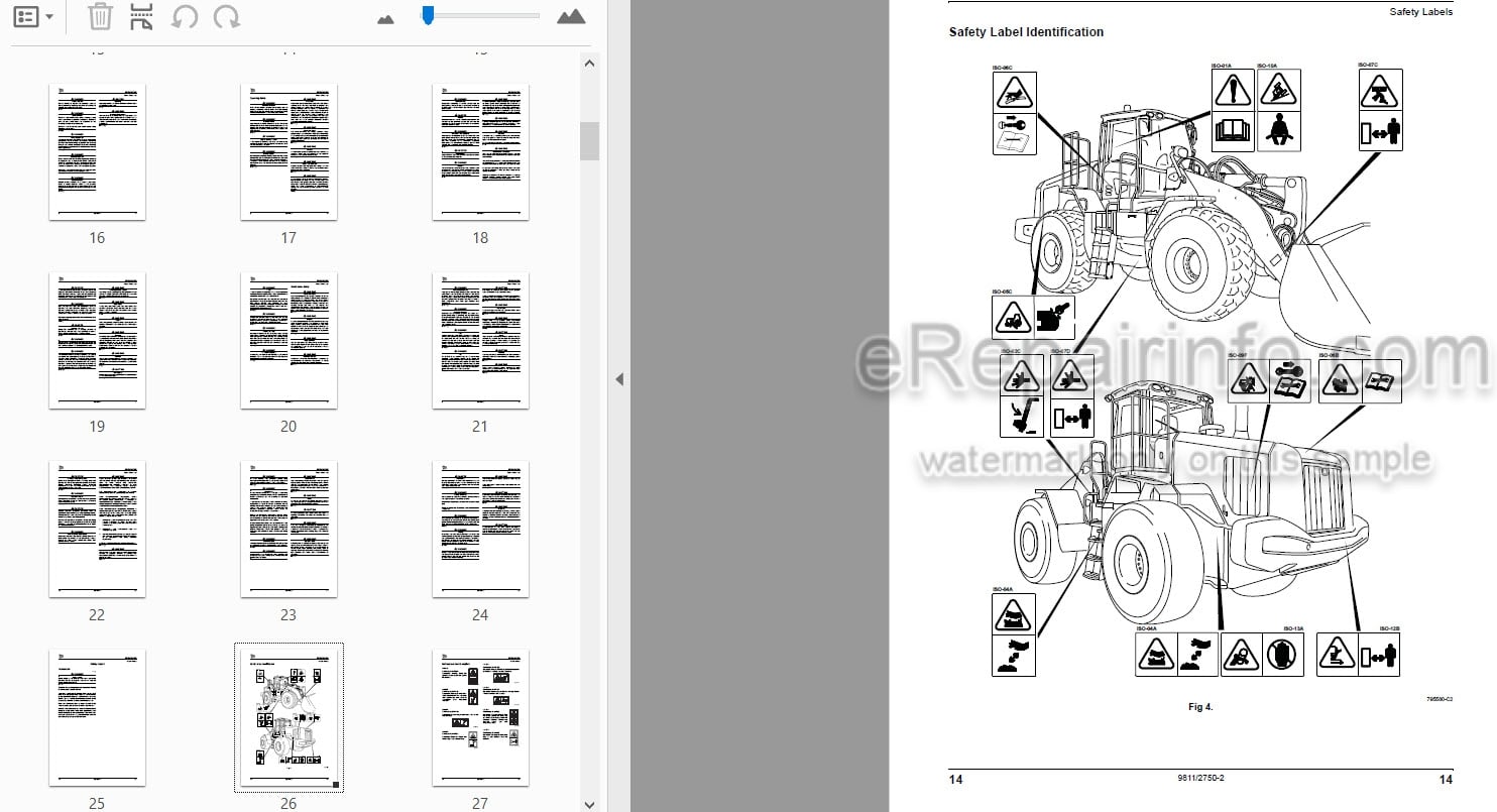 Photo 3 - JCB 467 Operators Manual Wheel Loader 9811-2750