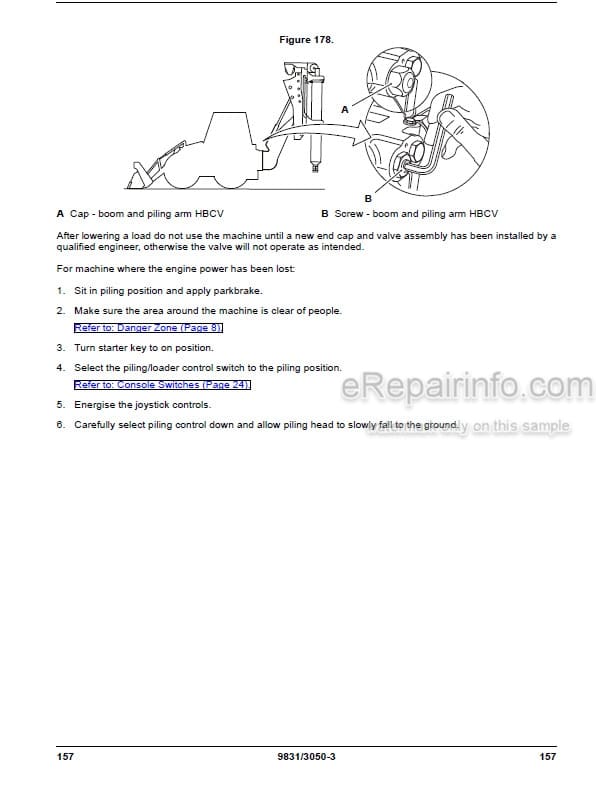 Photo 3 - JCB 4CX Pilingmaster Operators Manual Backhoe Loader 9831-3050
