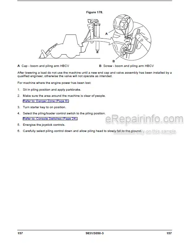 Photo 3 - JCB 4CX Pilingmaster Operators Manual Backhoe Loader 9831-3050