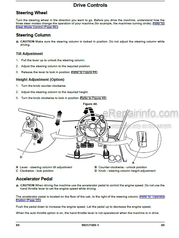 Photo 3 - JCB 4CX Pilingmaster Operators Manual Backhoe Loader 9831-7450