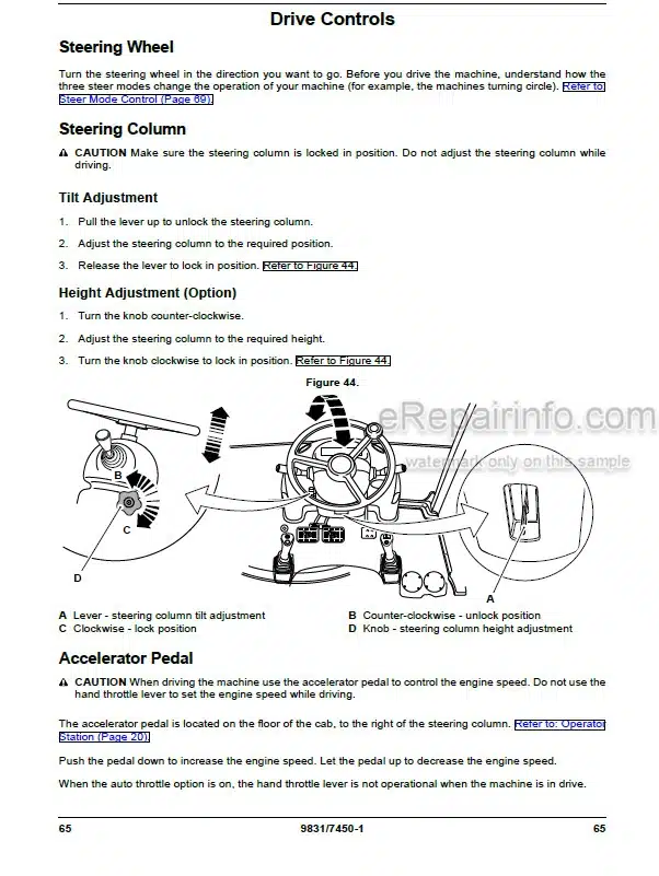 Photo 3 - JCB 4CX Pilingmaster Operators Manual Backhoe Loader 9831-7450