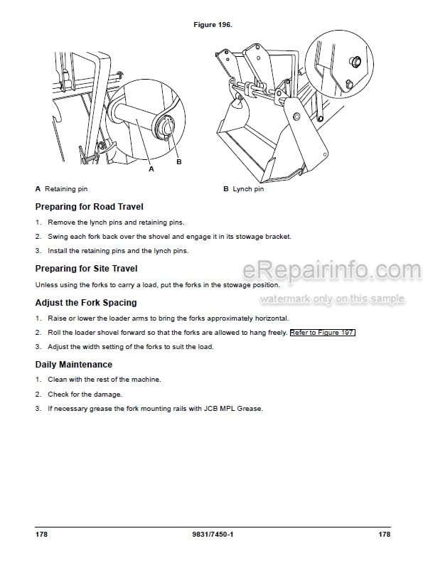 Photo 8 - JCB 4CX Pilingmaster Operators Manual Backhoe Loader 9831-7450