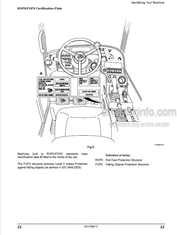 Photo 5 - JCB 506-36 507-42 509-42 510-56 Loadall Operators Manual Telescopic Handler 9811-5967