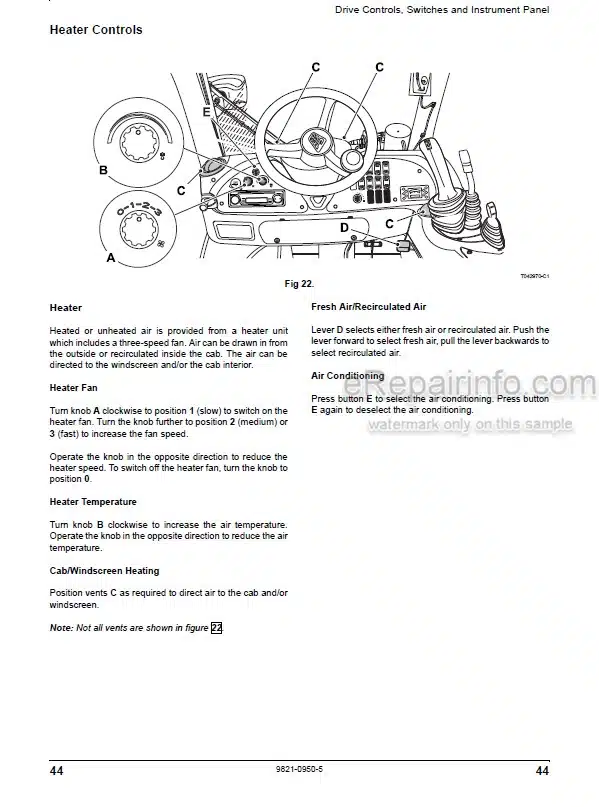 Photo 8 - JCB 515-40 Loadall Operators Manual Telescopic Handler 9821-0950-5