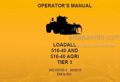 Photo 4 - JCB 516-40 516-40 Agri Loadall Tier 3 Operators Manual Telescopic Handler 9821-9750-3