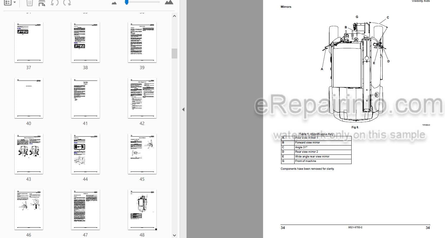 Photo 3 - JCB 516-40 516-40 Agri Loadall Tier 3 Operators Manual Telescopic Handler 9821-9750-3