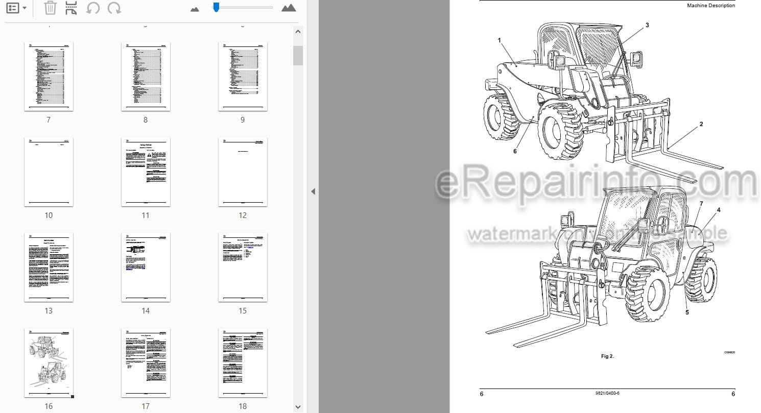 Photo 3 - JCB 520-40 Loadall Operators Manual Telescopic Handler