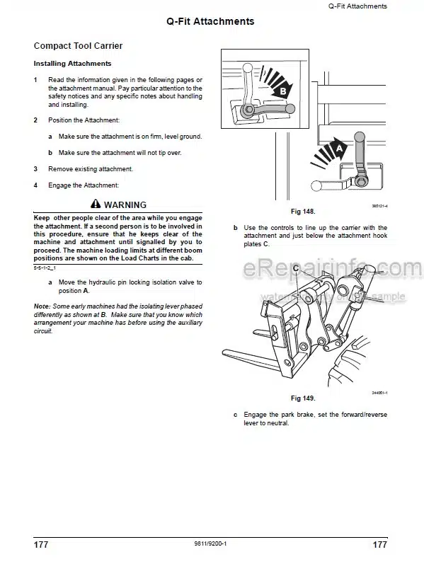 Photo 2 - JCB 520-50 525-50 525-50S Loadall Operators Manual Telescopic Handler 9811-9200