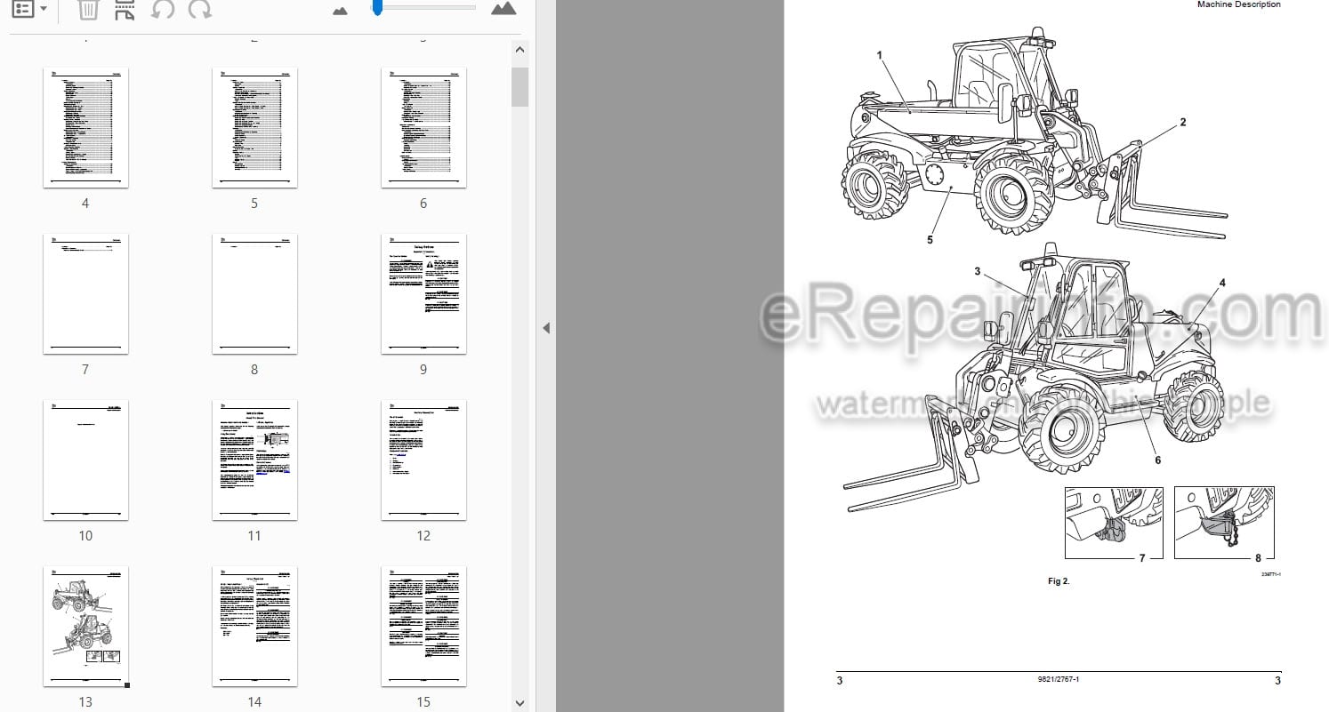 Photo 3 - JCB 520-50 Loadall Operators Manual Telescopic Handler