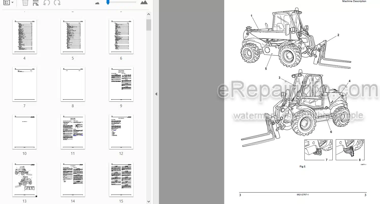 Photo 3 - JCB 520-50 Loadall Operators Manual Telescopic Handler