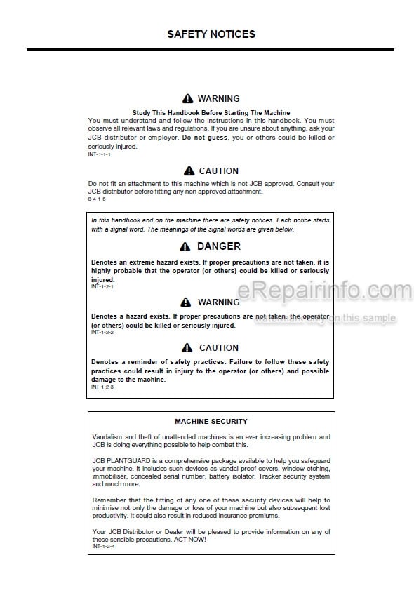 Photo 4 - JCB 520-55RS 520-55 520-55FS 520-55AWS 520S 526-55 526 526S  Loadall Operators Manual Telescopic Handler 8020-1