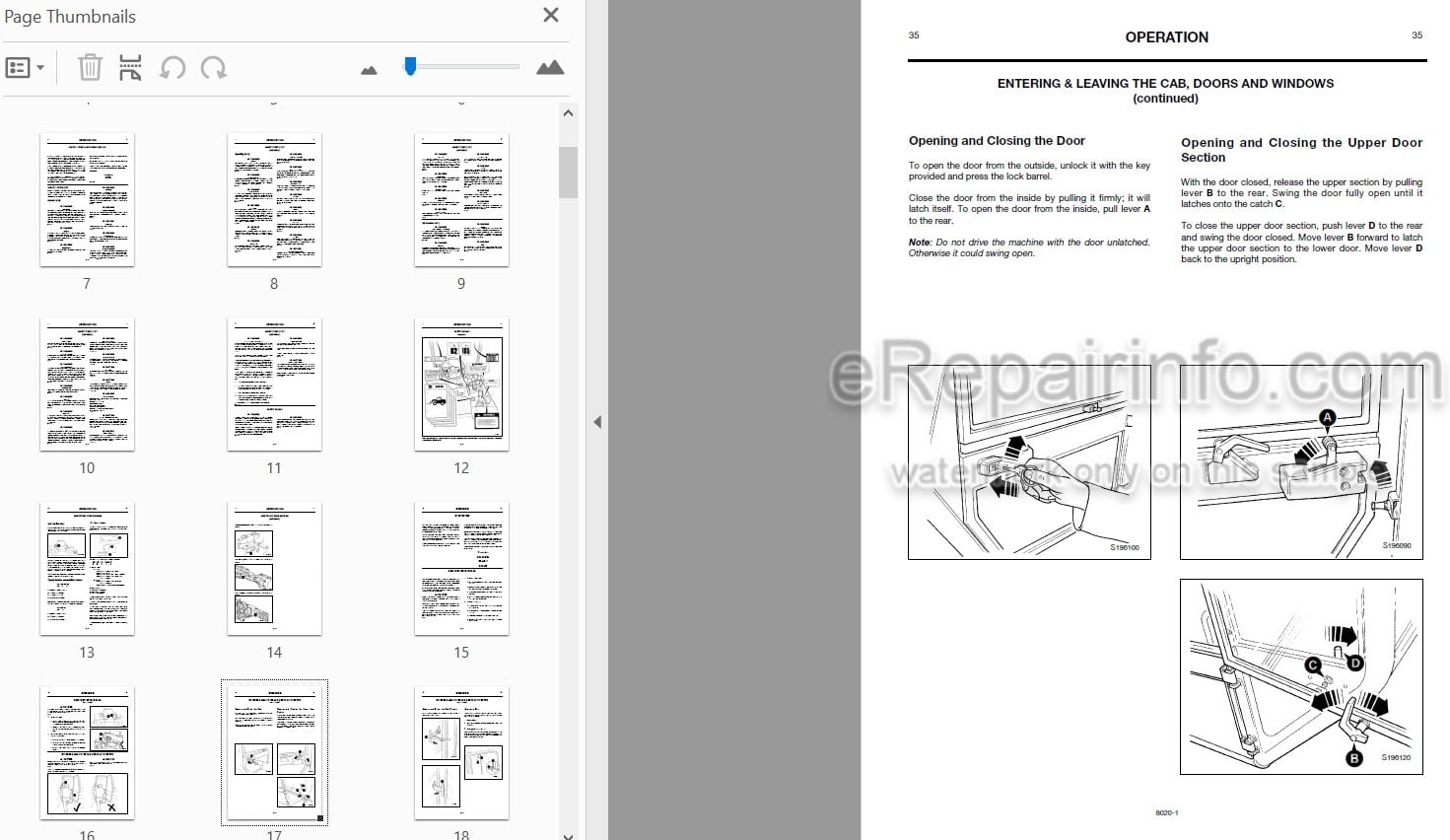 Photo 3 - JCB 520-55RS 520-55 520-55FS 520-55AWS 520S 526-55 526 526S  Loadall Operators Manual Telescopic Handler 8020-1