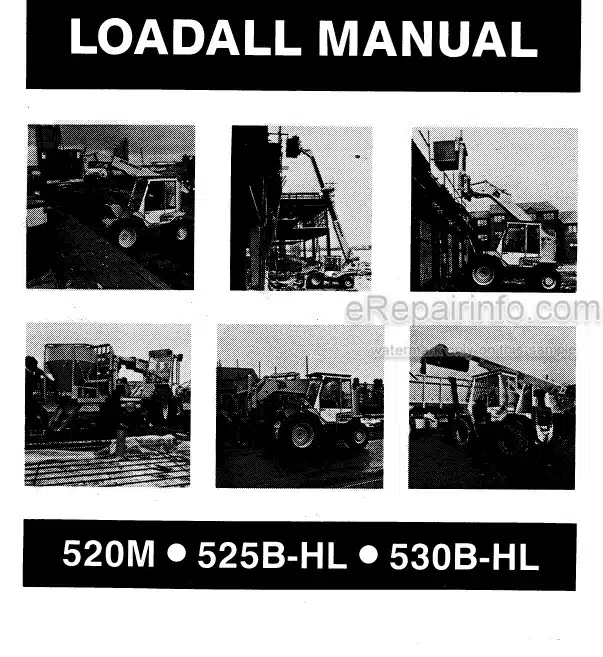 Photo 5 - JCB 520M 525B-HL 530B-HL Loadall Operators Manual Telescopic Handler 9801-7777
