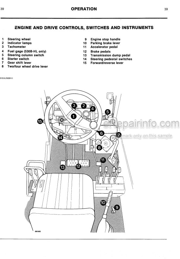 Photo 3 - JCB 520M 525B-HL 530B-HL Loadall Operators Manual Telescopic Handler 9801-7777