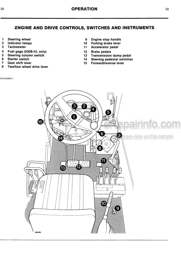 Photo 3 - JCB 520M 525B-HL 530B-HL Loadall Operators Manual Telescopic Handler 9801-7777