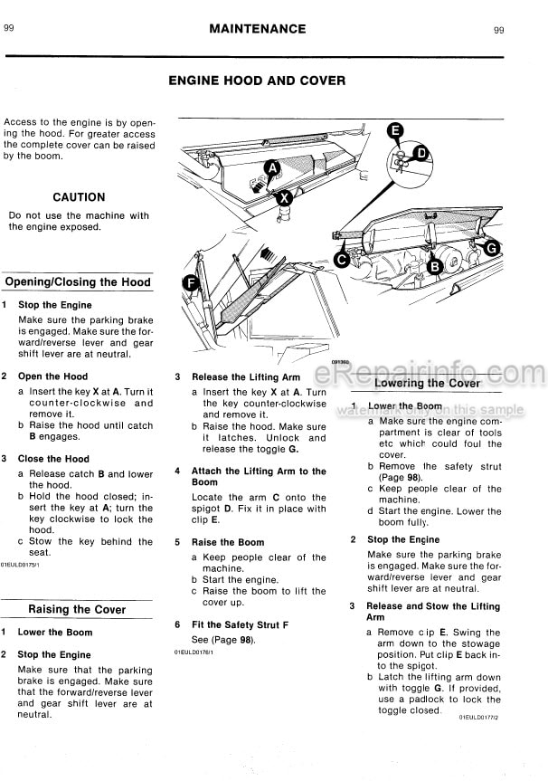Photo 3 - JCB 520M 525B-HL 530B-HL Loadall Operators Manual Telescopic Handler 9801-7777