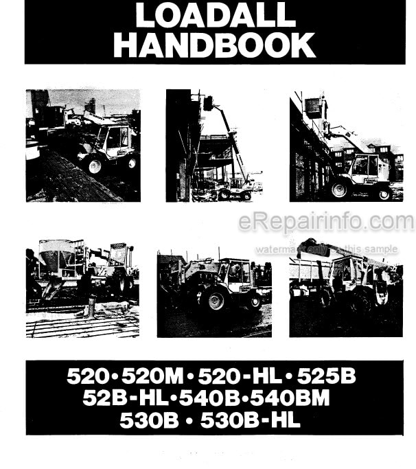 Photo 4 - JCB 520 520M 520HL 525B 52B-HL 540B 540BM 530B 530B-HL Loadall Handbook Telescopic Handler 9801-7701