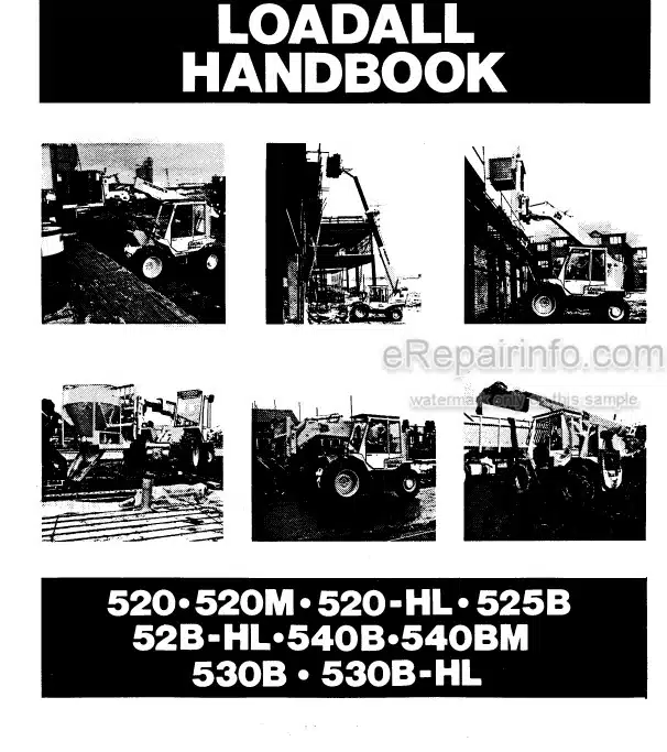 Photo 4 - JCB 520 520M 520HL 525B 52B-HL 540B 540BM 530B 530B-HL Loadall Handbook Telescopic Handler 9801-7701