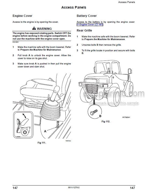 Photo 1 - JCB 524-50 527-55 Loadall Operators Manual Telescopic Handler 9811-1278
