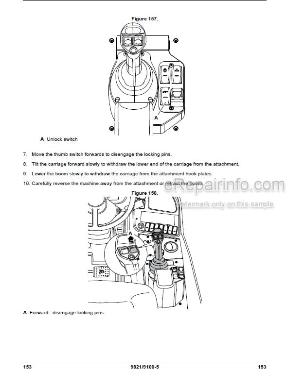 Photo 6 - JCB 526 526S 528-70 528S Loadall Operators Manual Telescopic Handler 9811-0360