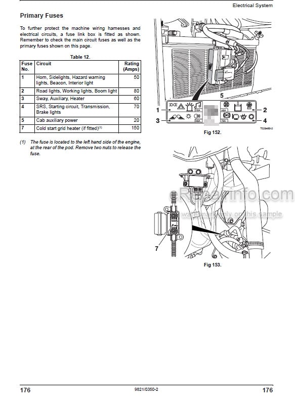 Photo 7 - JCB 526 526S 528-70 528S Loadall Operators Manual Telescopic Handler 9811-0360