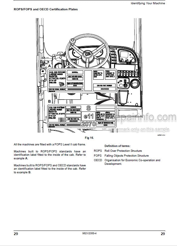 Photo 5 - JCB 526-56 531-70 533-105 535-95 535-125 535-140 536-60 536-70 540-140 540-170 541-70 550-80 Loadall Side Engine Tier 4I Operators Manual Telescopic Handler 9821-2350
