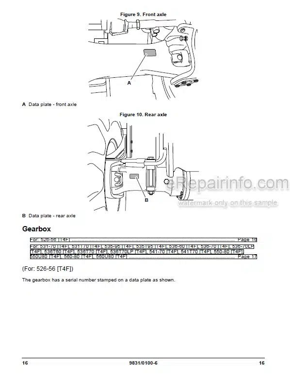Photo 2 - JCB 526-56 531-70 535-95 536-60 536-70 536-70LP 541-70 550-80 560-80 Loadall Operators Manual Telescopic Handler 9831-0100