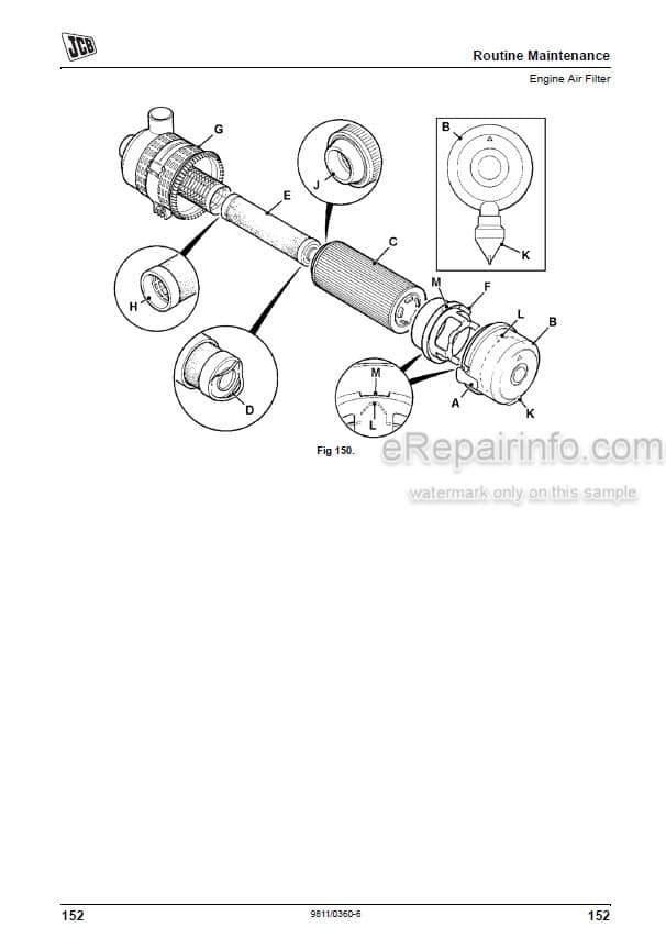 Photo 5 - JCB 526 526S 528-70 528S Loadall Operators Manual Telescopic Handler 9811-0360