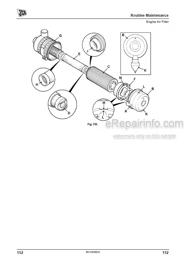 Photo 5 - JCB 526 526S 528-70 528S Loadall Operators Manual Telescopic Handler 9811-0360