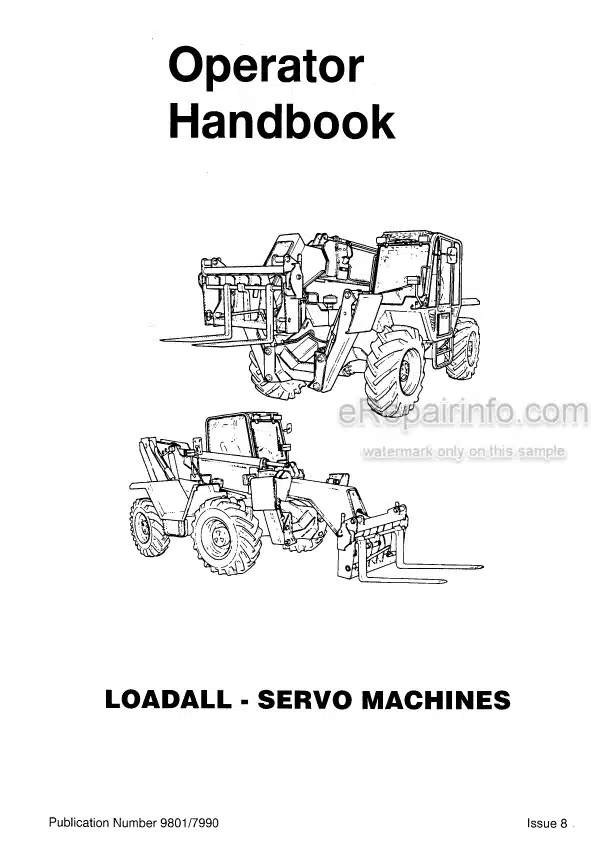 Photo 4 - JCB 530-110 530-120 537-130 Sway Construction Loadall Operators Handbook Telescopic Handler 9801-7990