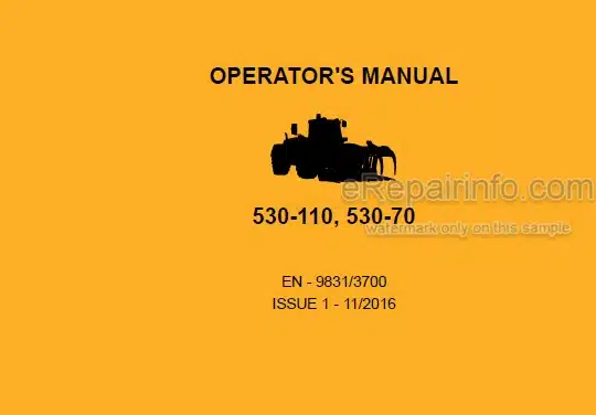 Photo 5 - JCB 530-110 530-70 Loadall Operators Manual Telescopic Handler 9831-3700