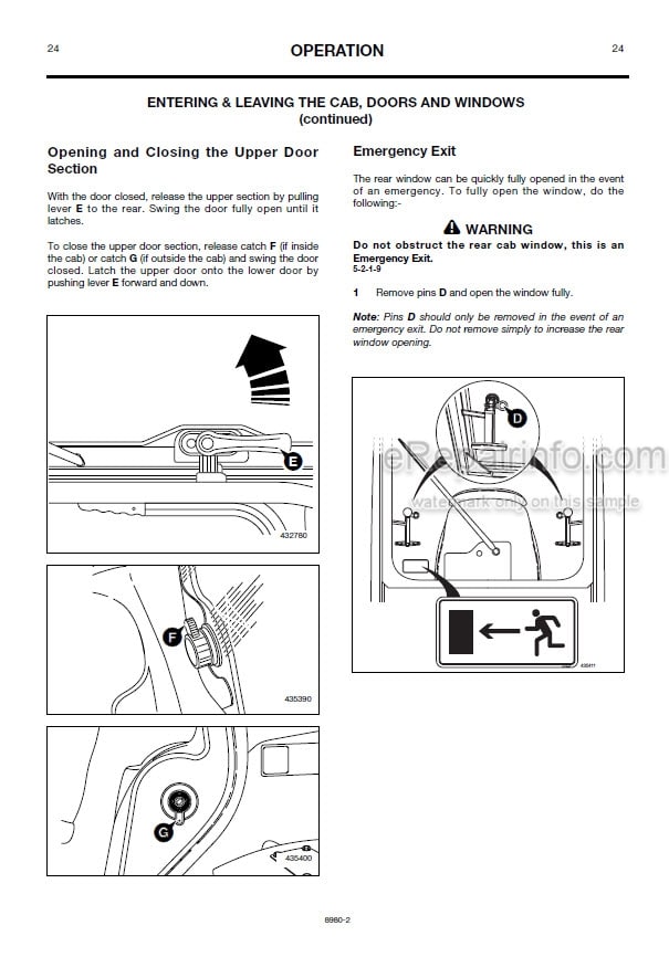Photo 3 - JCB 530-70 532-120 533-105 535-60 535-95 535-125 535-140 537-135 540-70 540-140 540-170 Loadall Series II Operators Manual Telescopic Handler 9801-8980