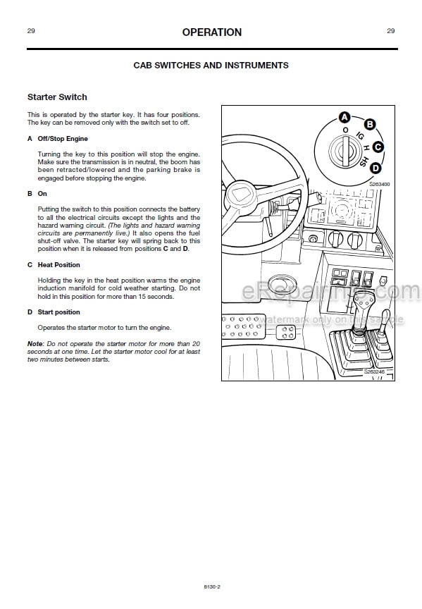 Photo 3 - JCB 530 530FS 532 533-105 535 537 540-70 540-170 540FS 540SXL Loadall Operators Manual Telescopic Handler 8130-10