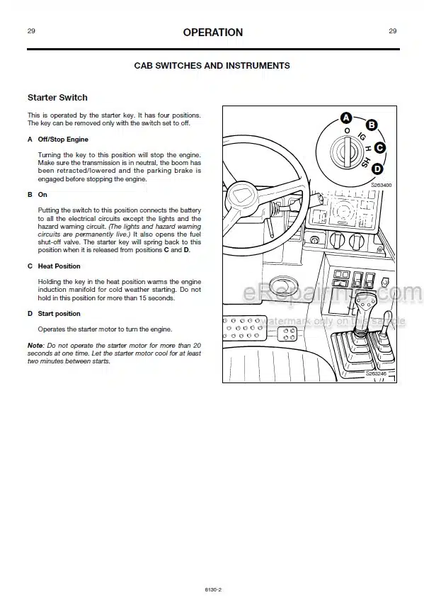 Photo 3 - JCB 530 530FS 532 533-105 535 537 540-70 540-170 540FS 540SXL Loadall Operators Manual Telescopic Handler 8130-10