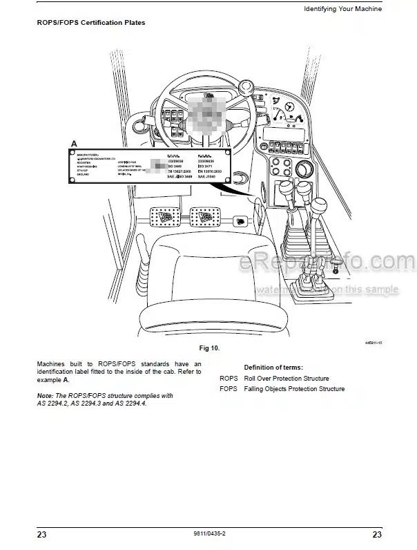 Photo 3 - JCB 531-70 533-105 535-95 535-125 HiViz 535-140 HiViz 536-60 536-70 540-170 541-70 Side Engine Loadall Operators Manual Telescopic Handler 9811-0435